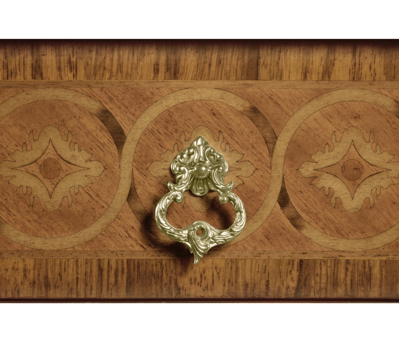 Chippendale Style Inlaid Cabinet Chest of Drawers