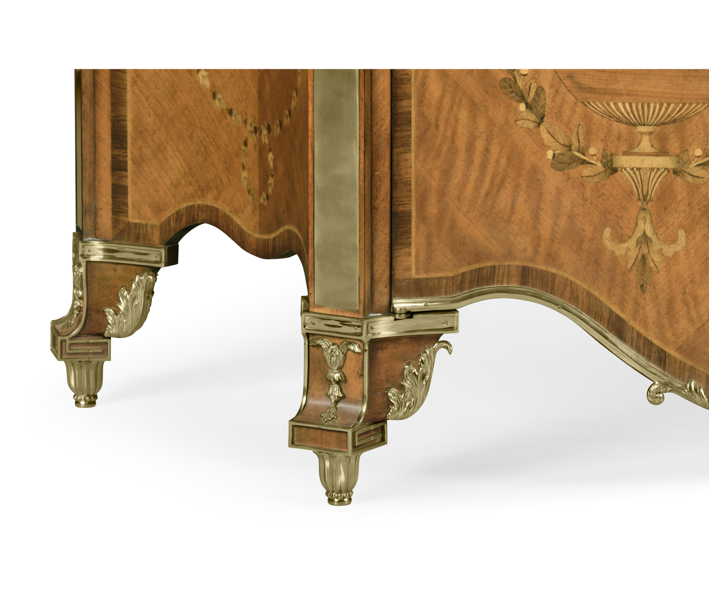 Chippendale Style Inlaid Cabinet Chest of Drawers