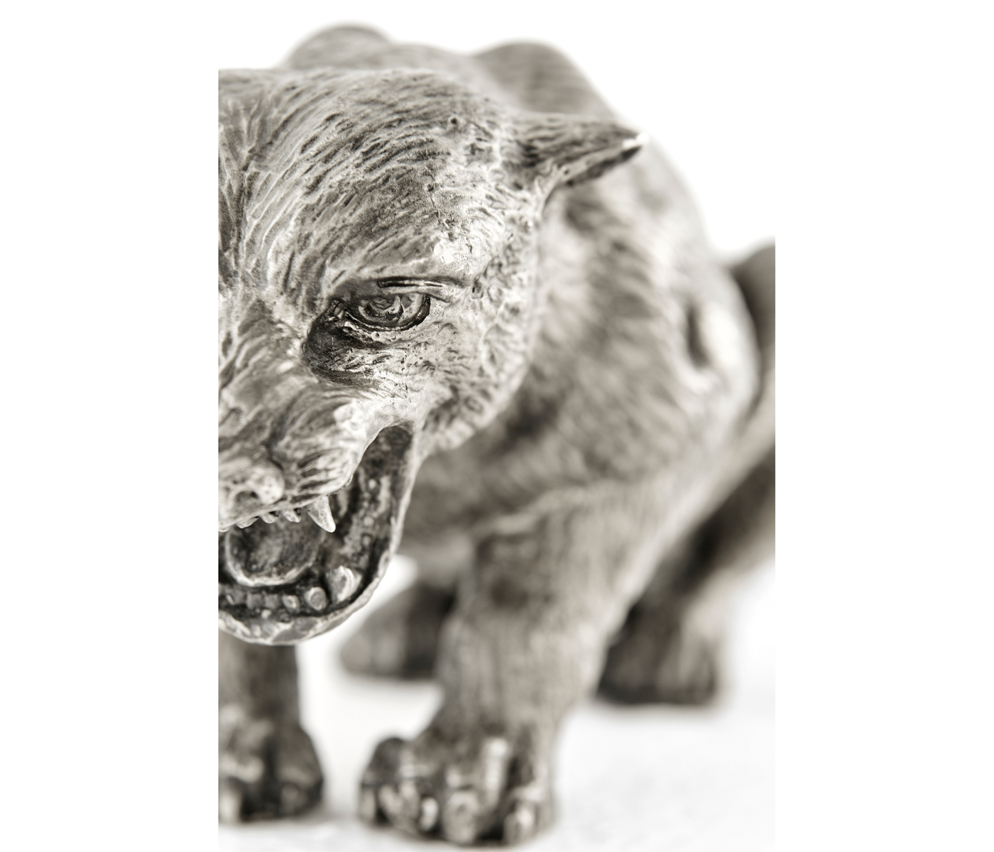 Antique White Brass Panther