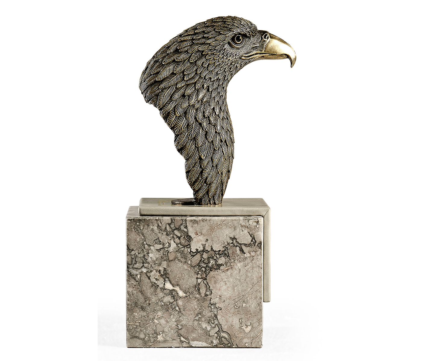 Anitque Dark Bronze Bald Eagle Head