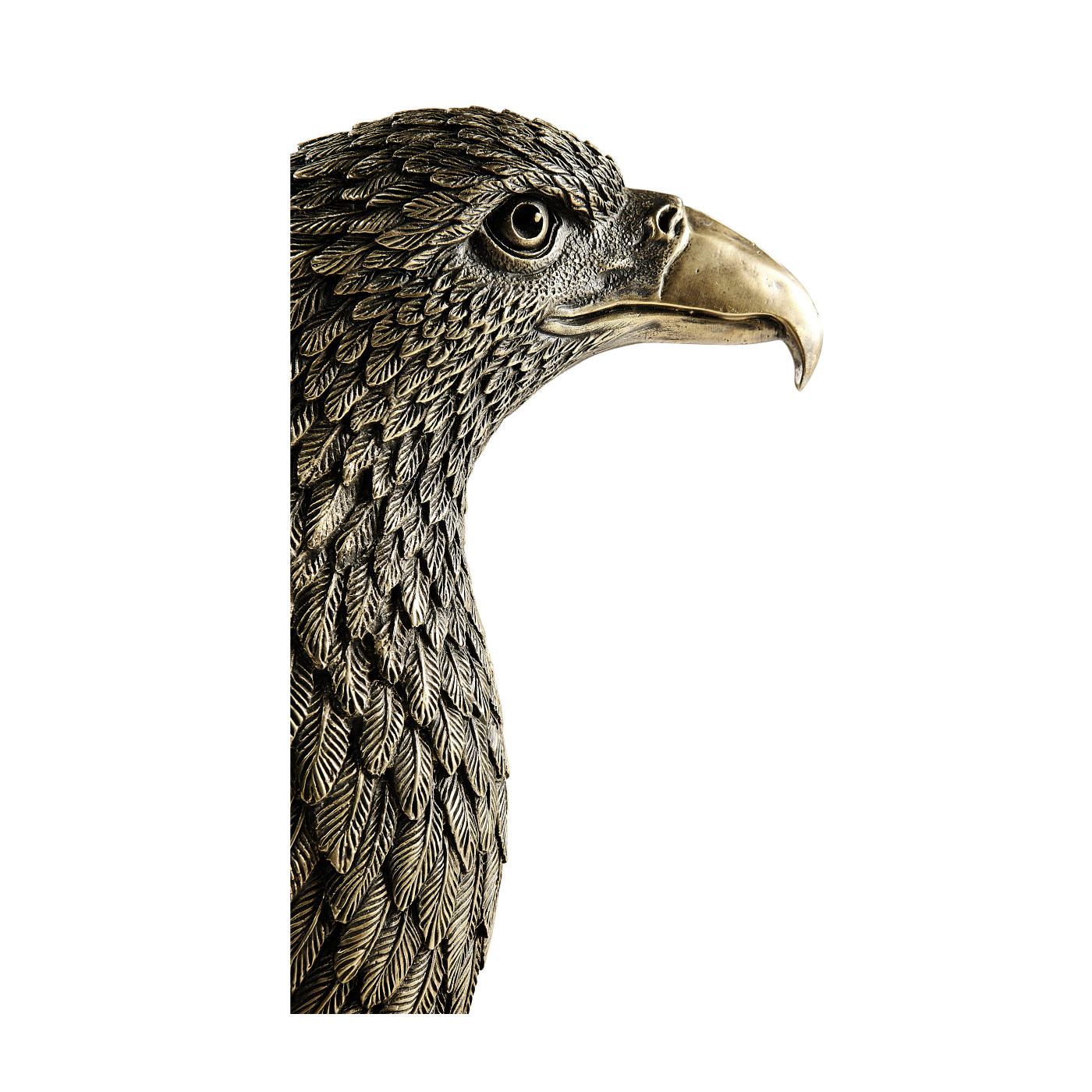 Anitque Dark Bronze Bald Eagle Head