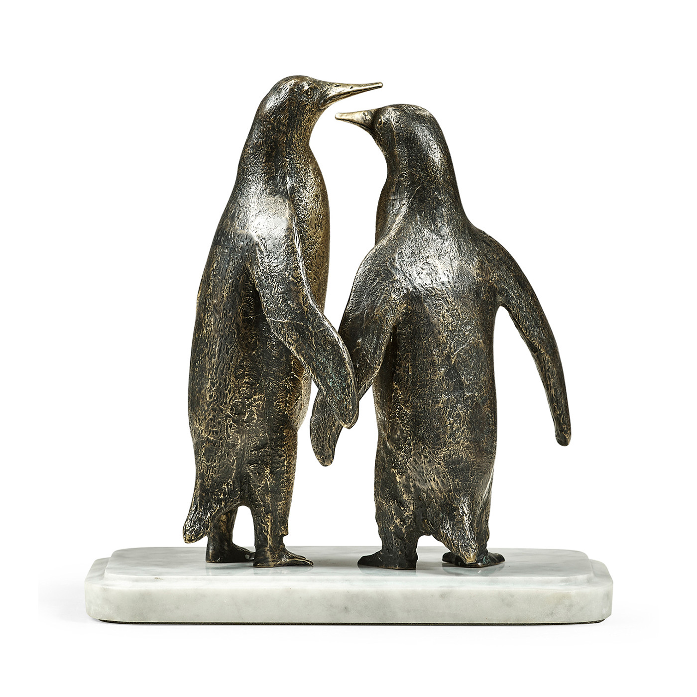 Anitque Dark Bronze Penguins