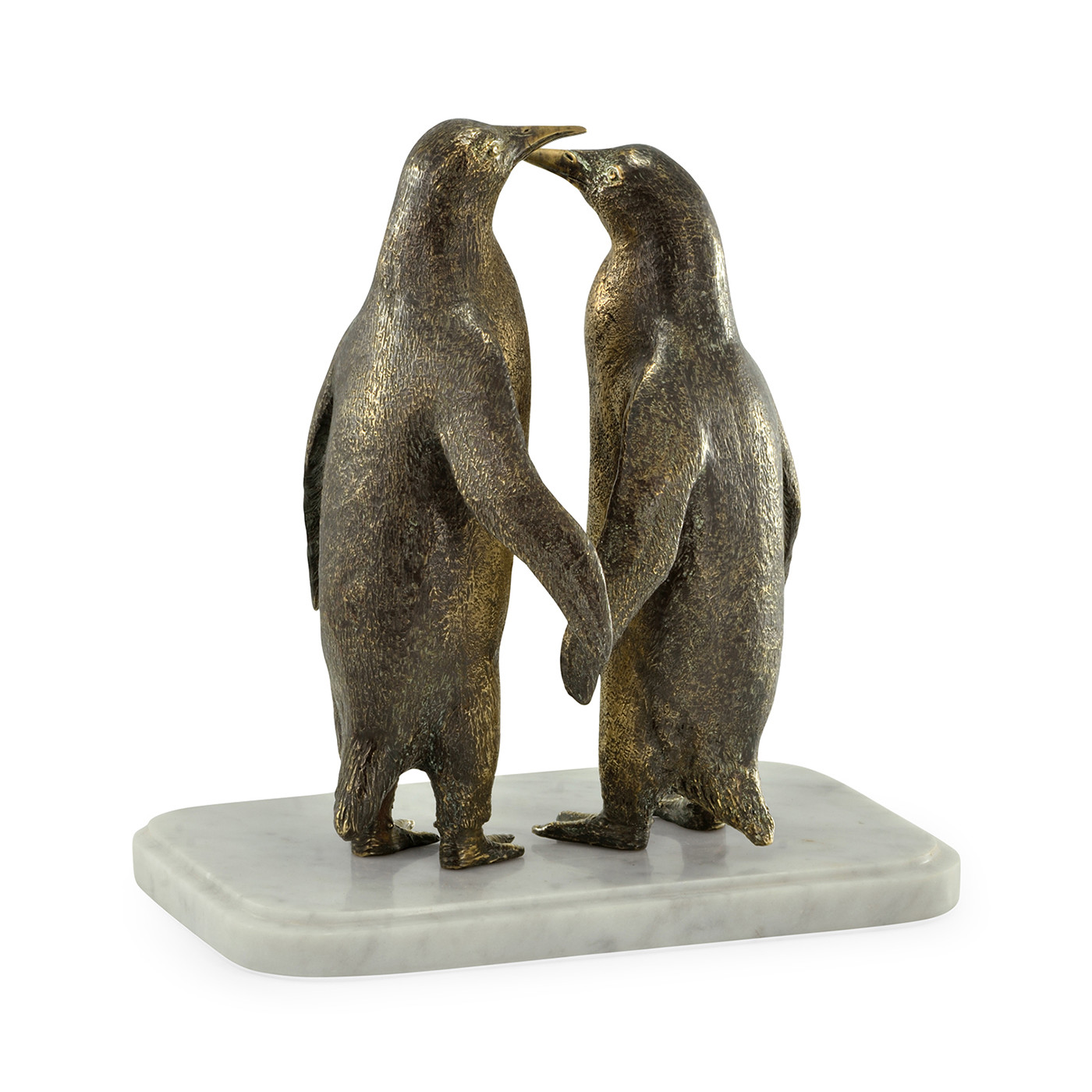 Anitque Dark Bronze Penguins