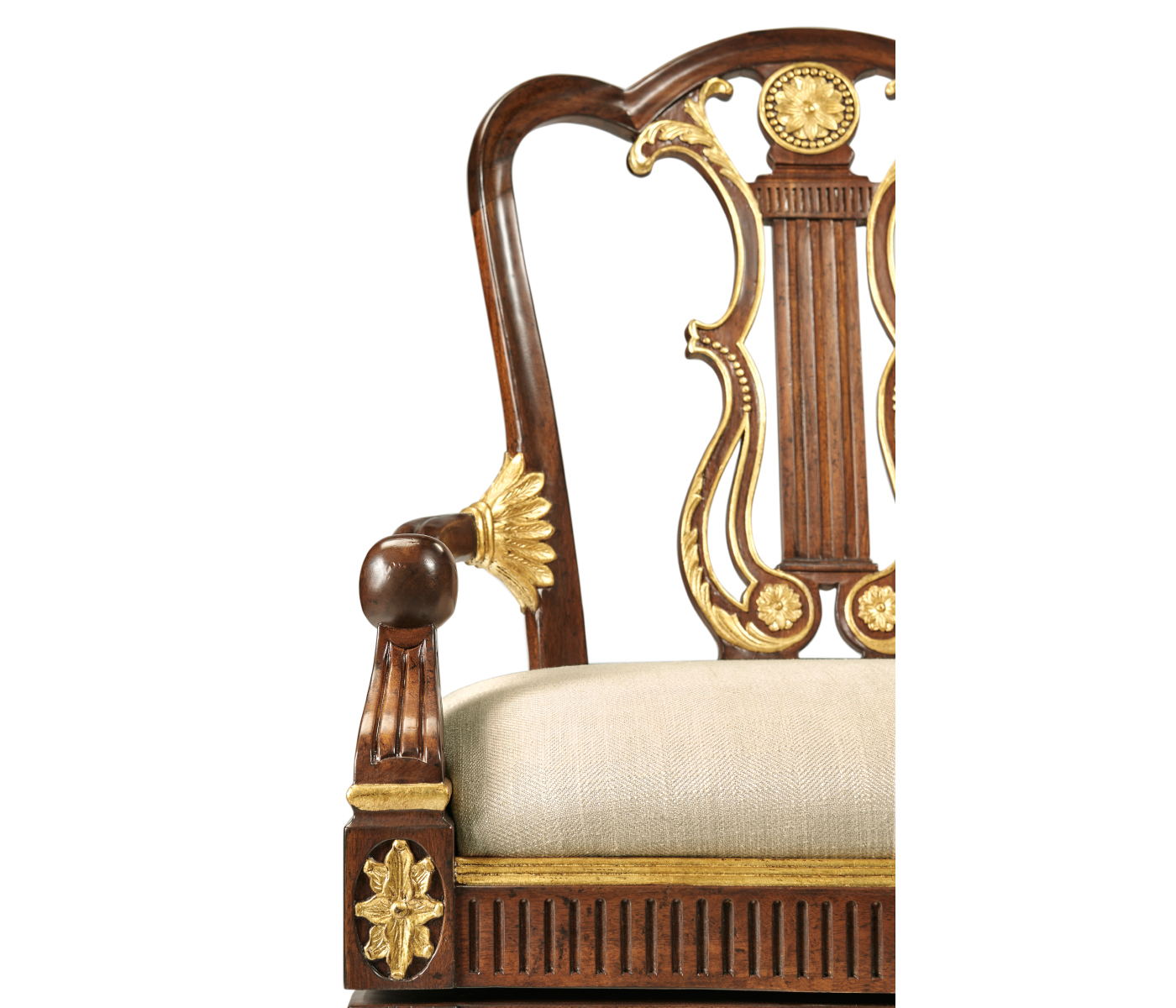 Buckingham Lyre Back Arm Bar Stool