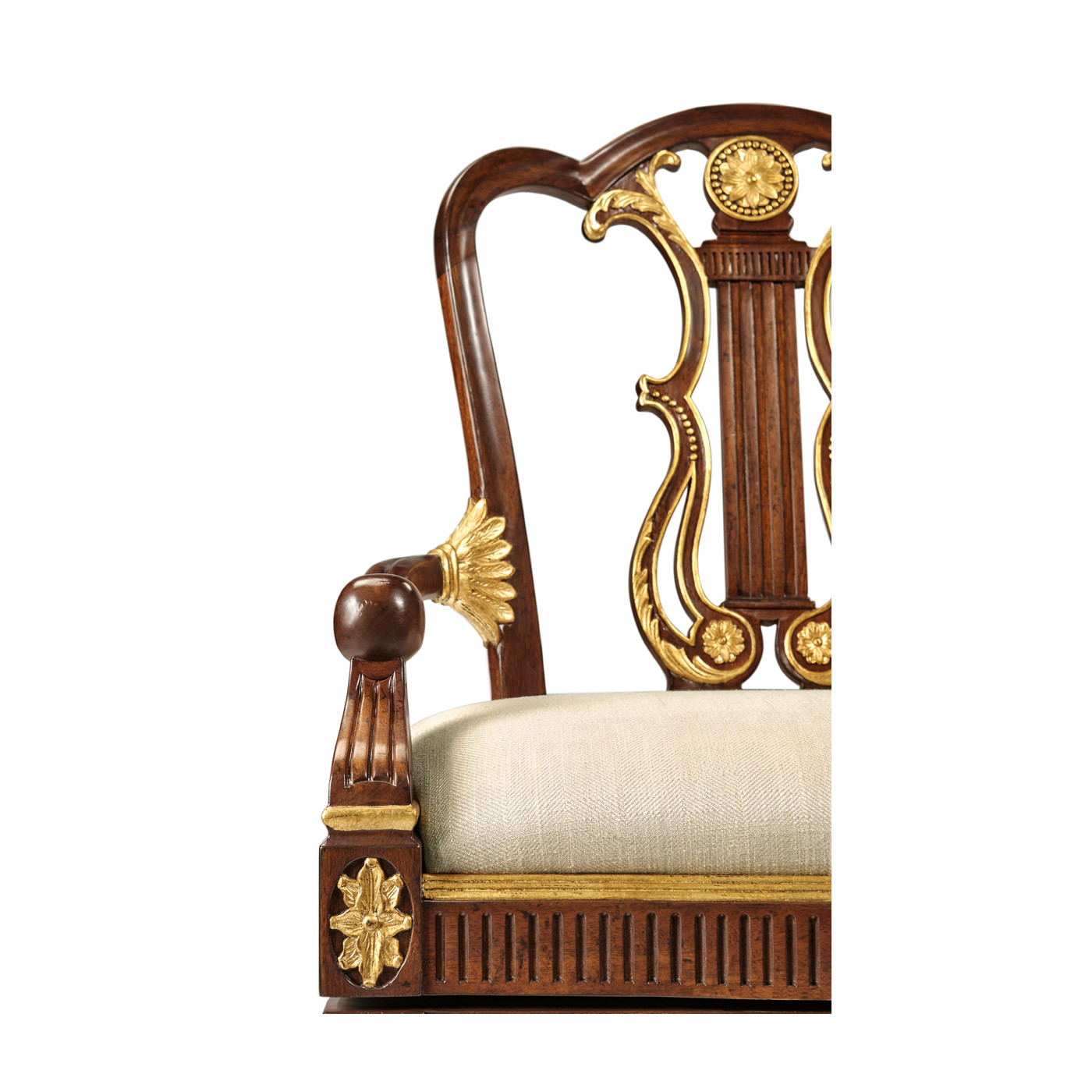 Buckingham Lyre Back Arm Bar Stool