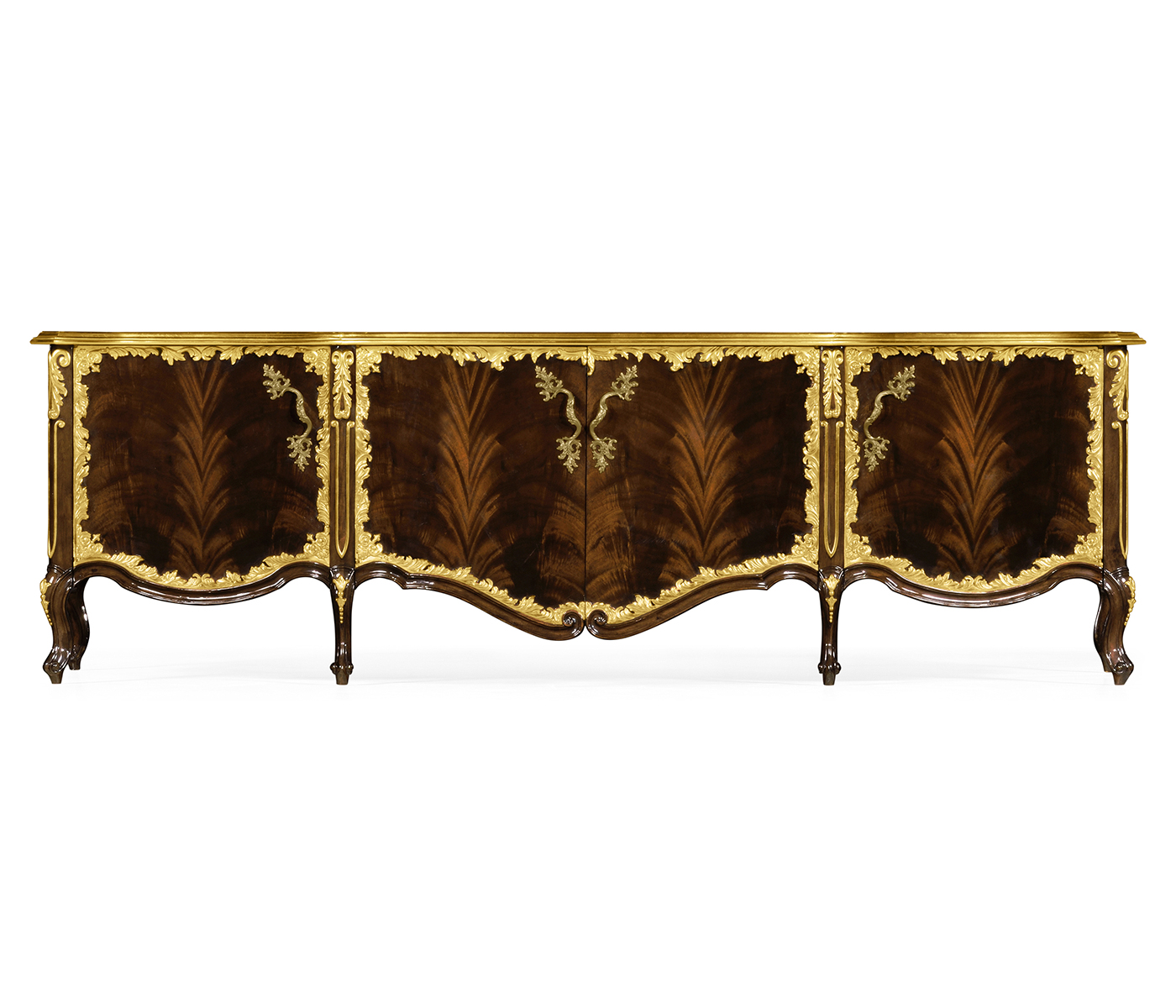 Low Mahogany & Gilded Entertainment Unit