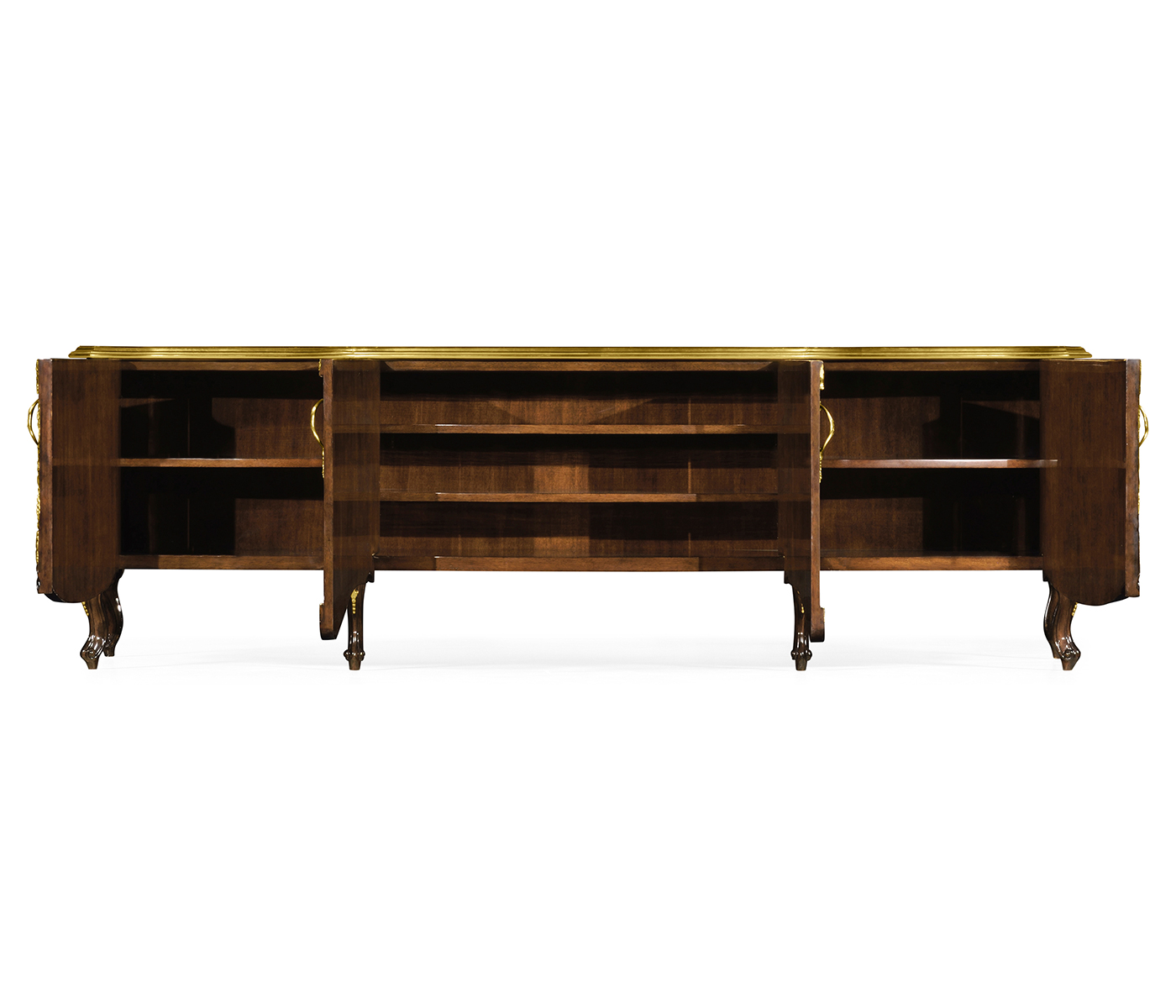 Low Mahogany & Gilded Entertainment Unit