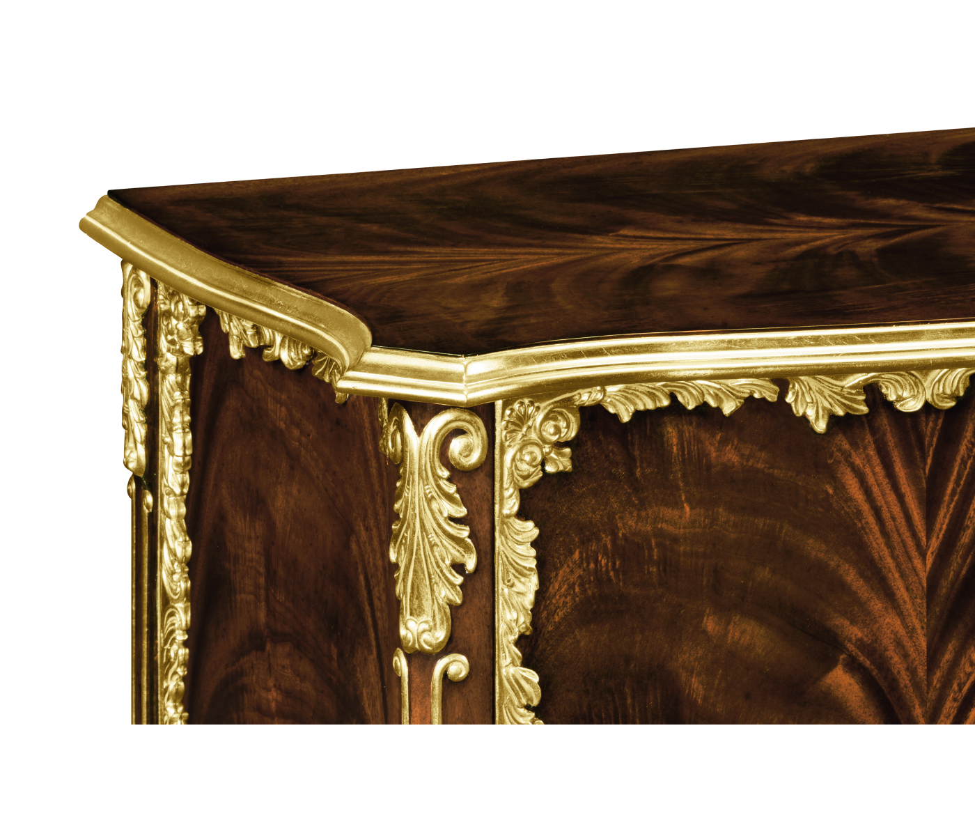 Low Mahogany & Gilded Entertainment Unit
