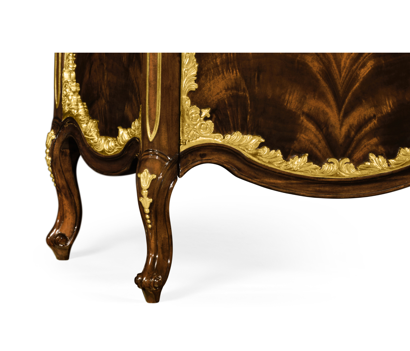 Low Mahogany & Gilded Entertainment Unit