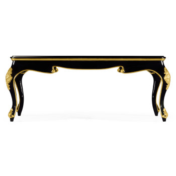 Black Coffee Table with Eglomise Glass