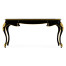 Black Writing Desk with Red Leather Top