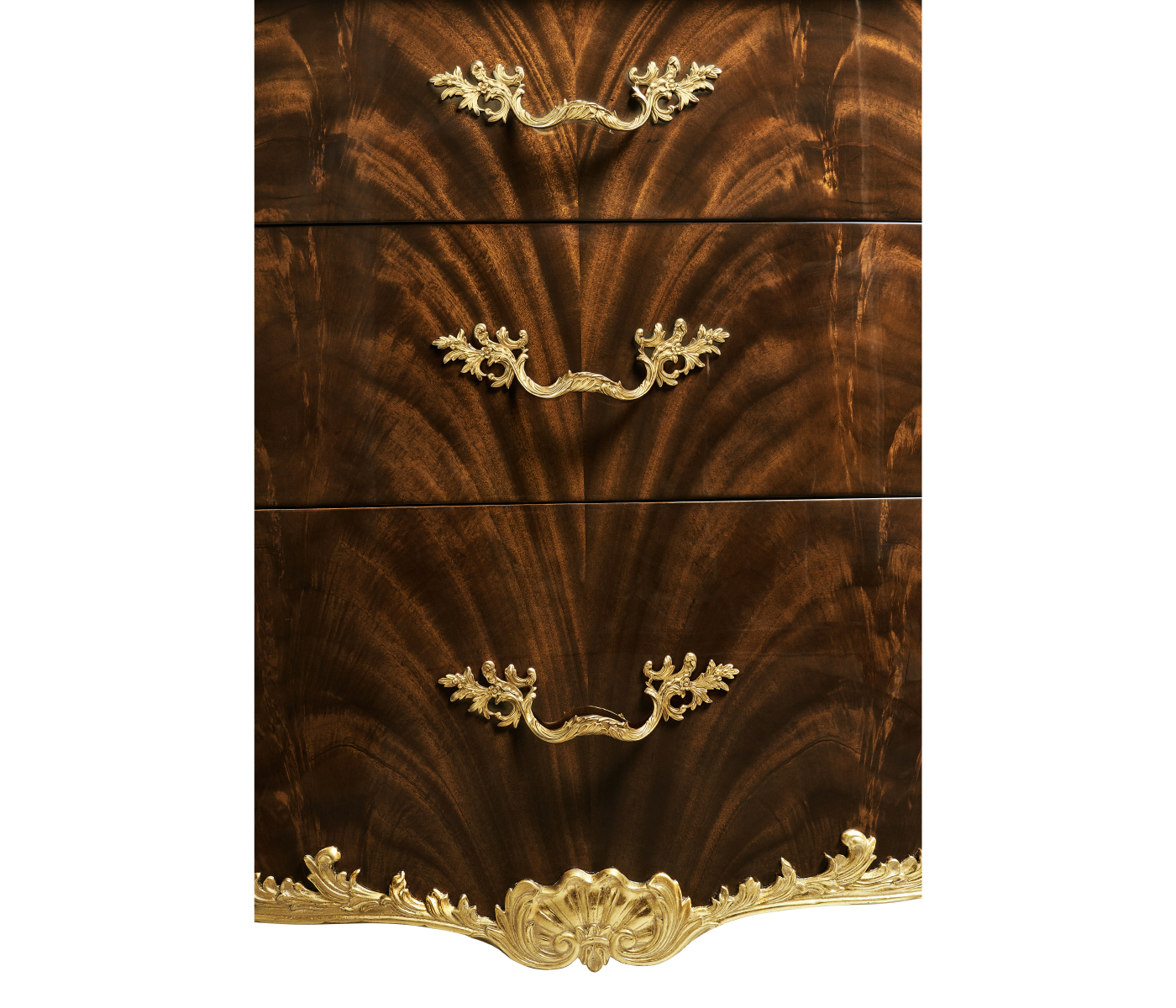 9 Drawer Triple Dresser Brown Mahogany