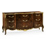 9 Drawer Triple Dresser Brown Mahogany