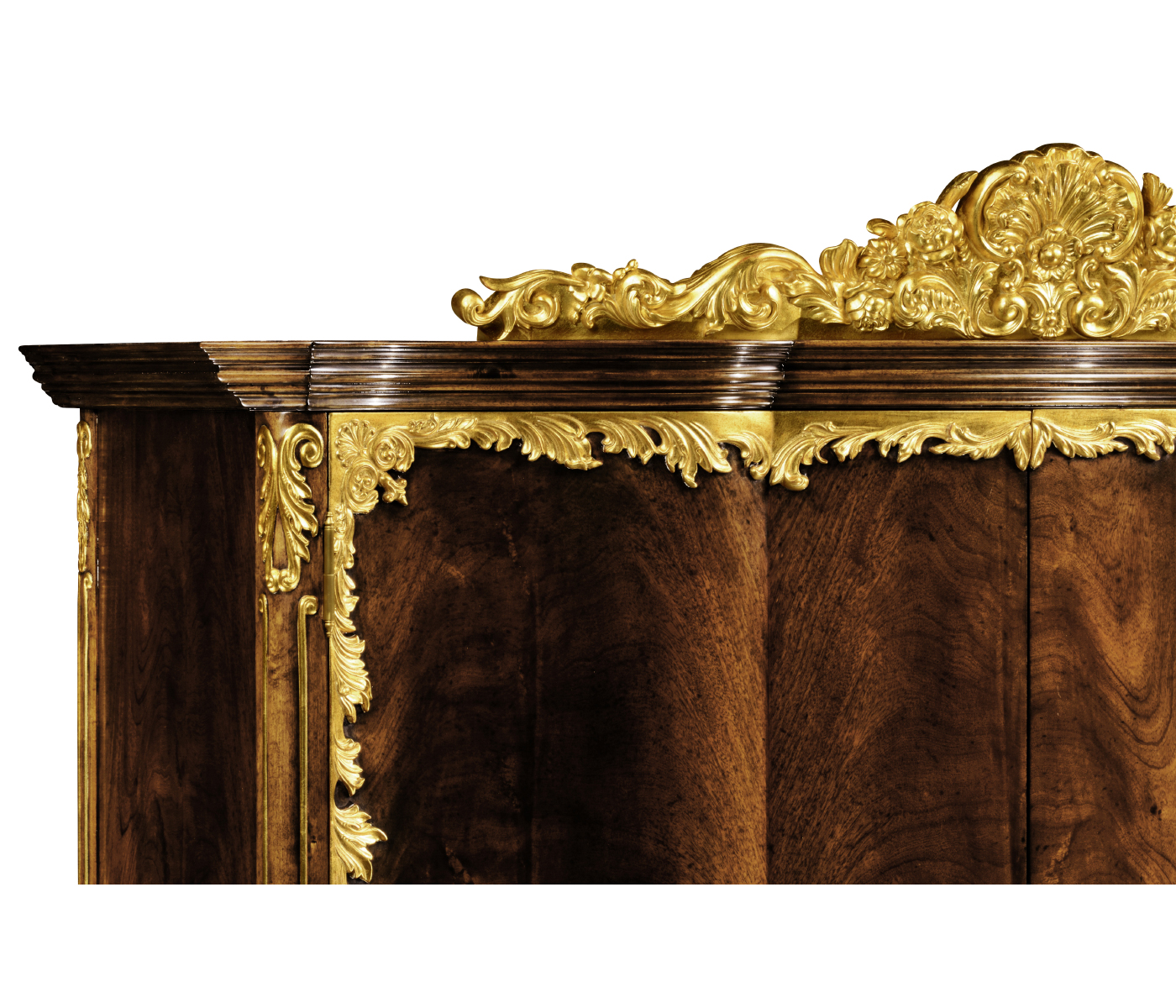 Mahogany & Gilded Carved Armoire