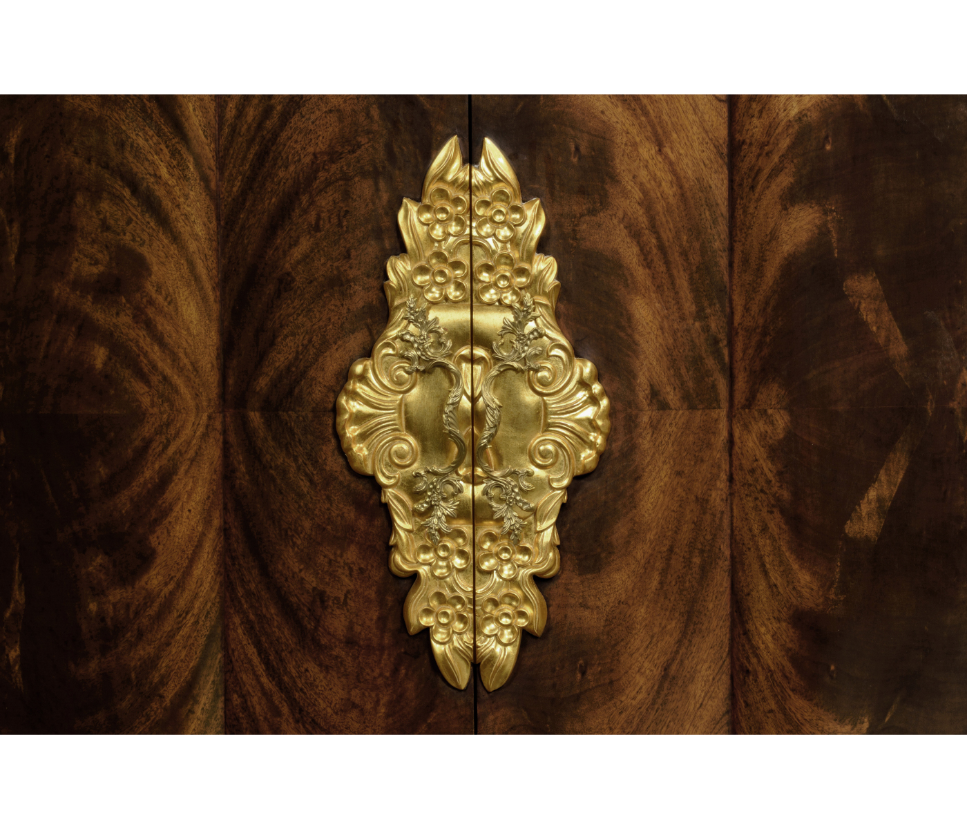 Mahogany & Gilded Carved Armoire