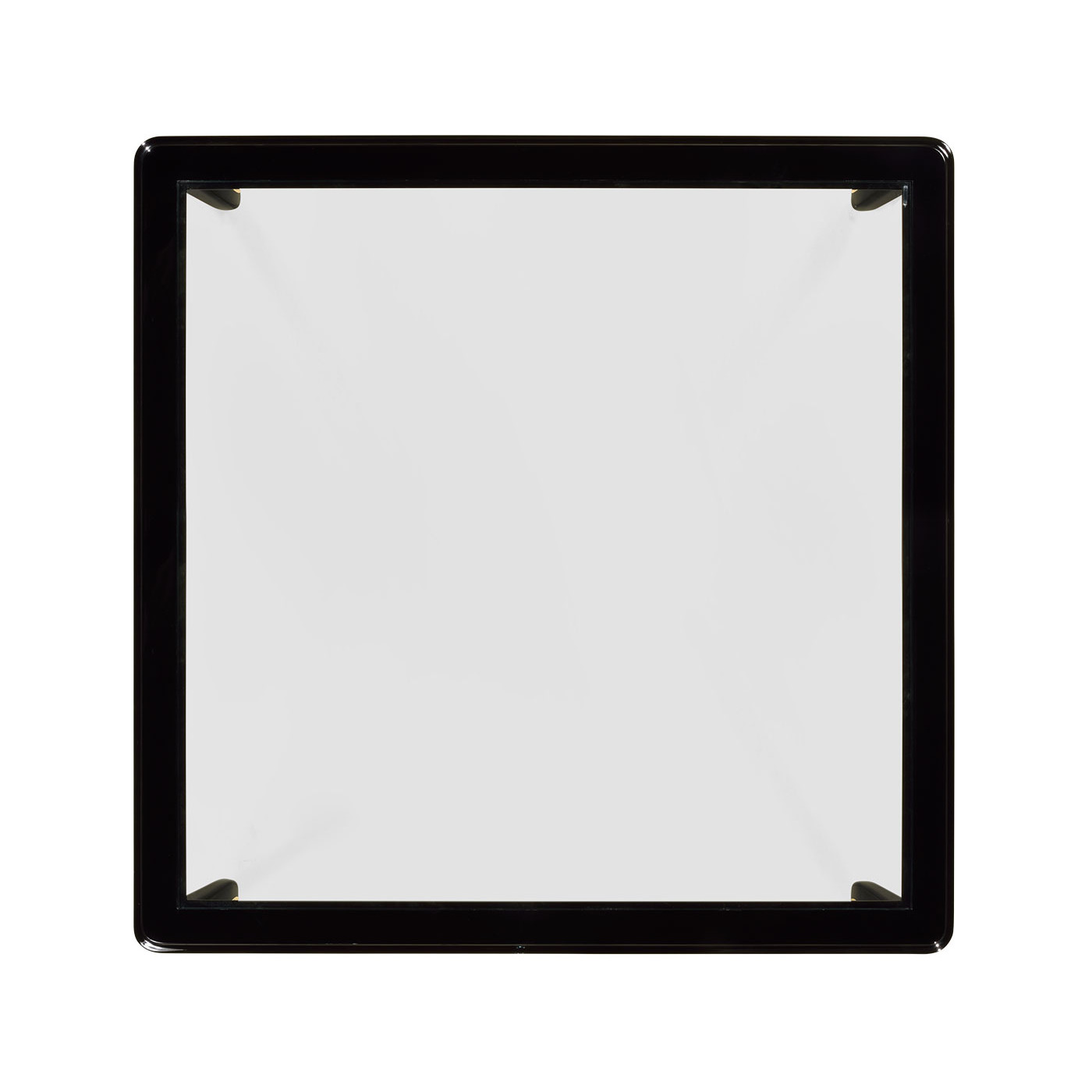 Black Coffee Table with Clear Glass Top