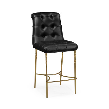 Contemporary Crotch Walnut Bar Stool