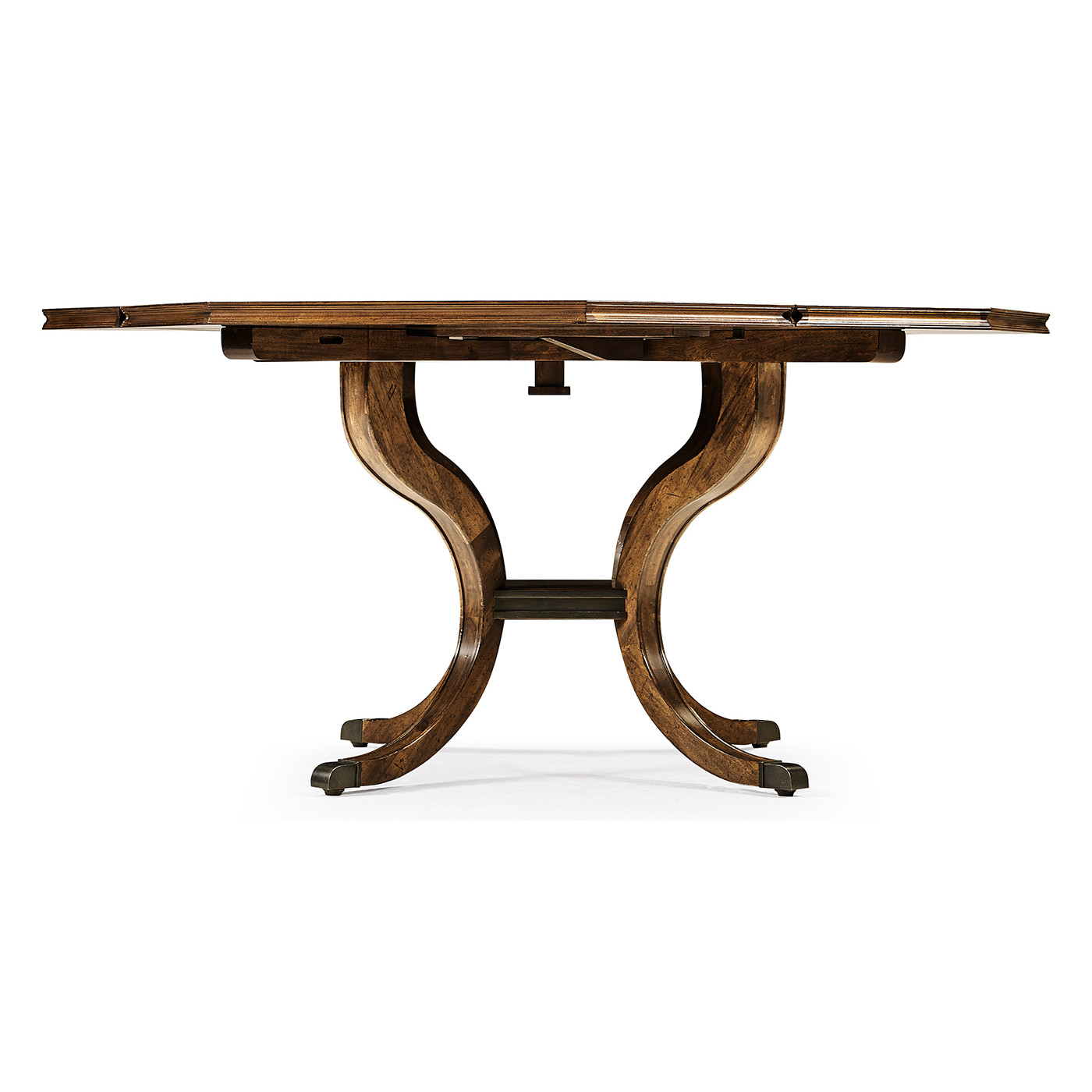 Square Brown Mahogany Extending Dining Table 42