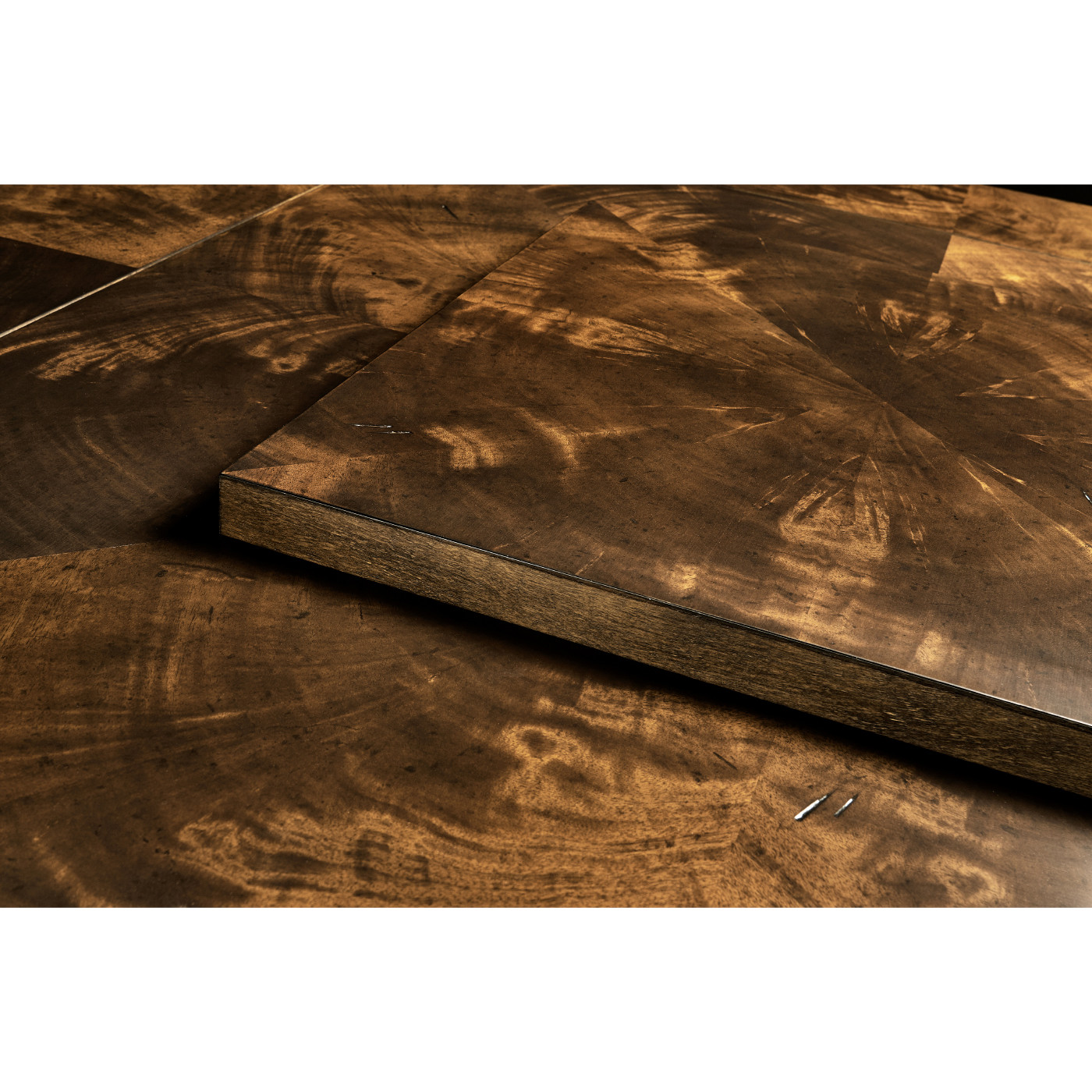 Square Brown Mahogany Extending Dining Table 42