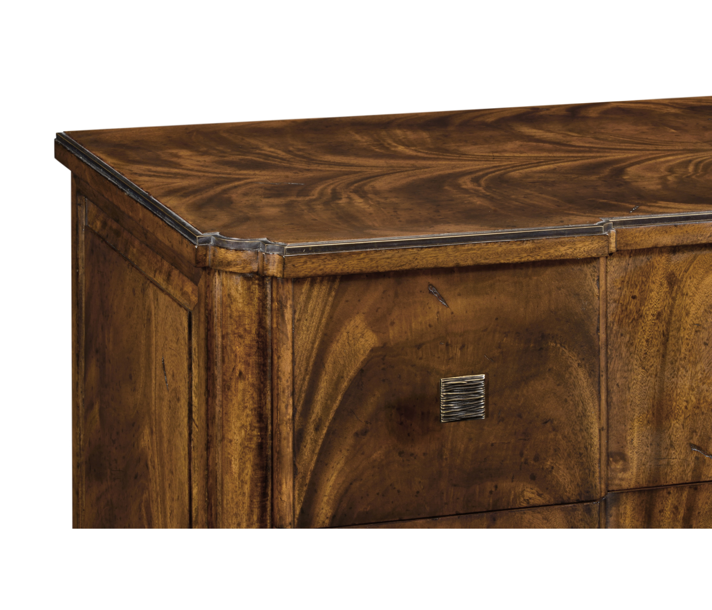 Brown Mahogany Chest of Three Drawers