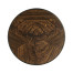Brown Mahogany Lamp Table with Brass Moulding