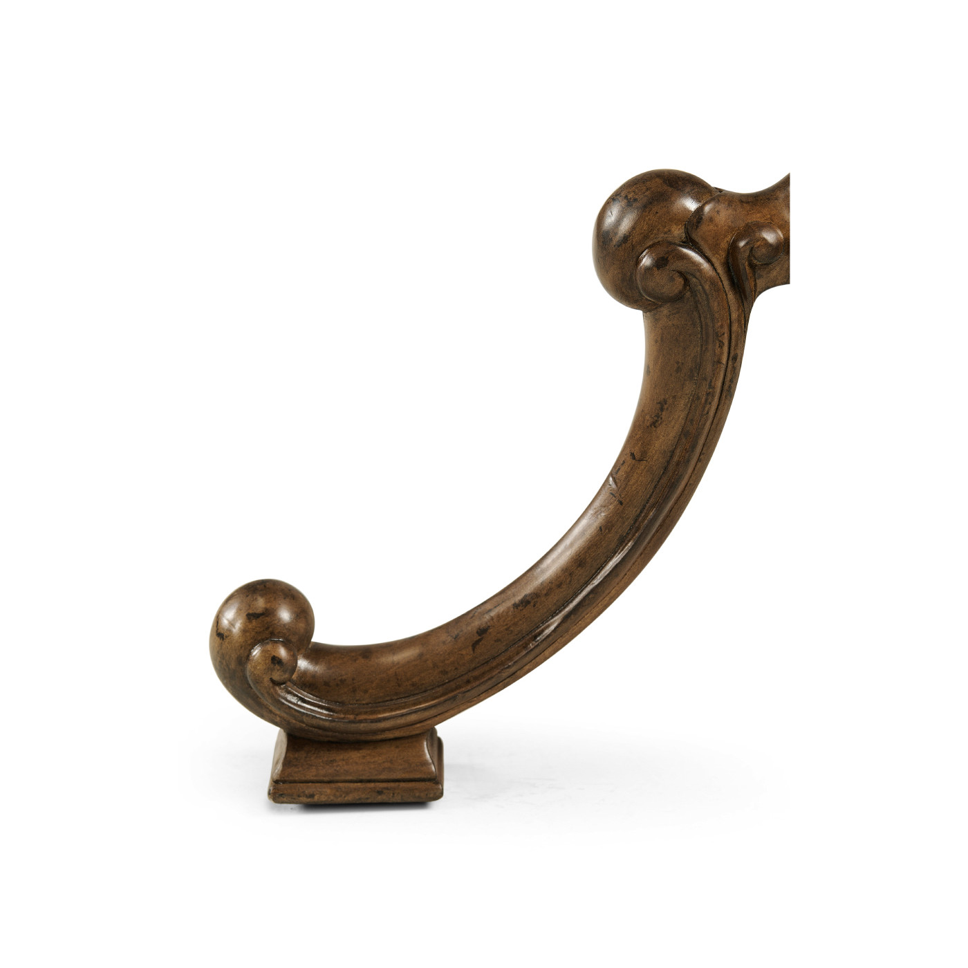 Brown Mahogany Lamp Table with Brass Moulding