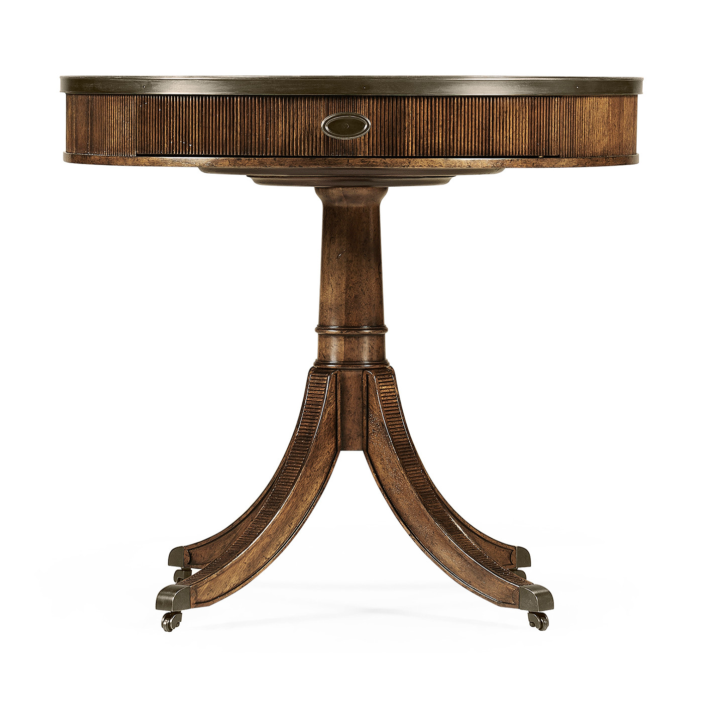 Drum Table with Reeded Edge