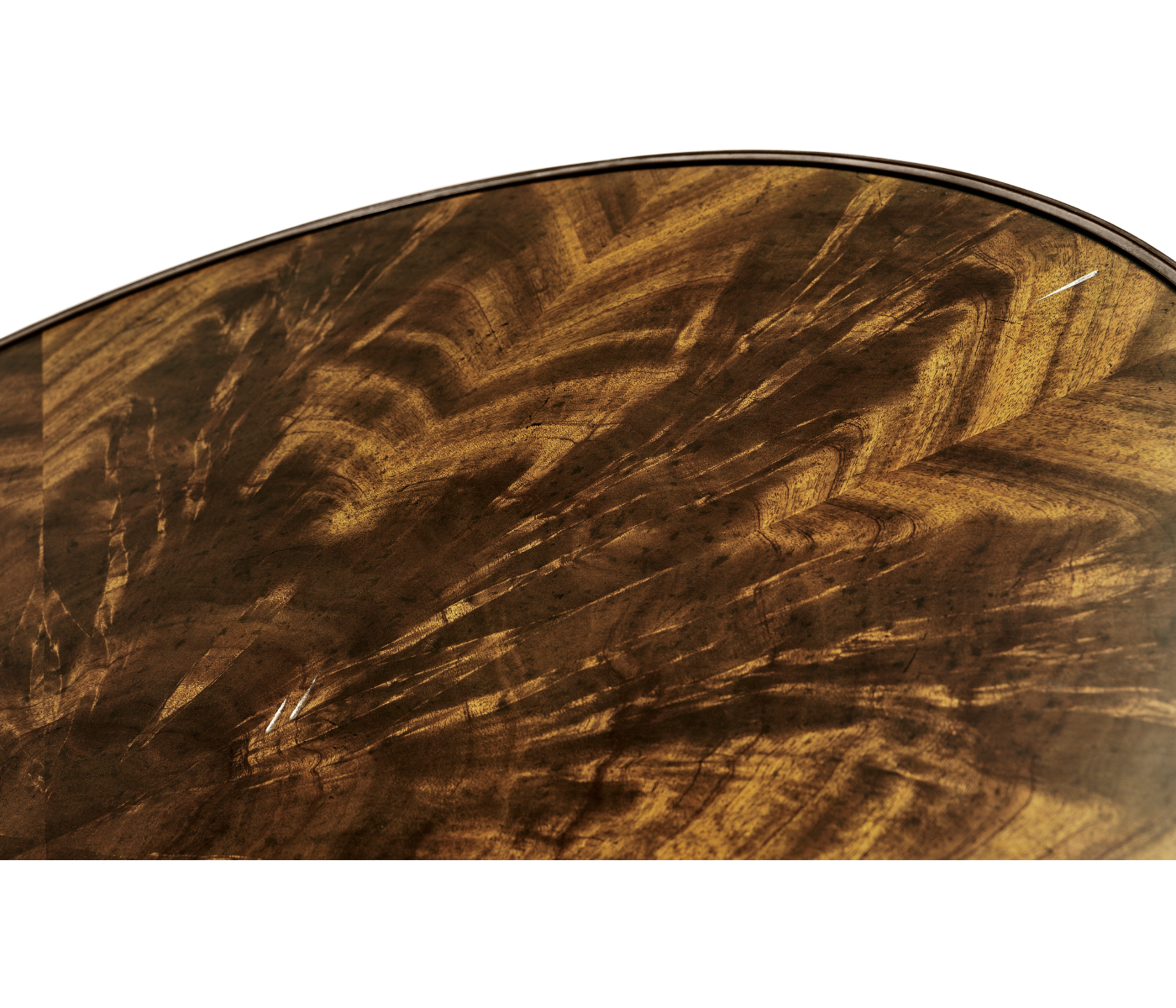 Drum Table with Reeded Edge