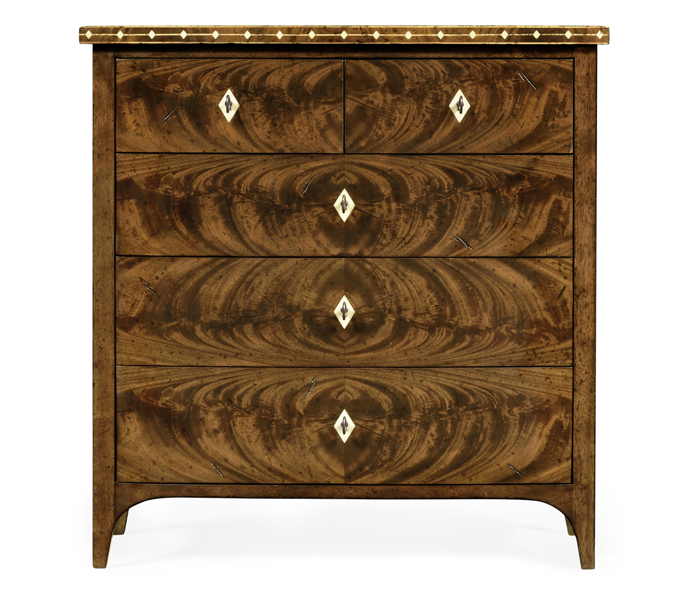 Brompton Small Brown Mahogany Chest of Drawers