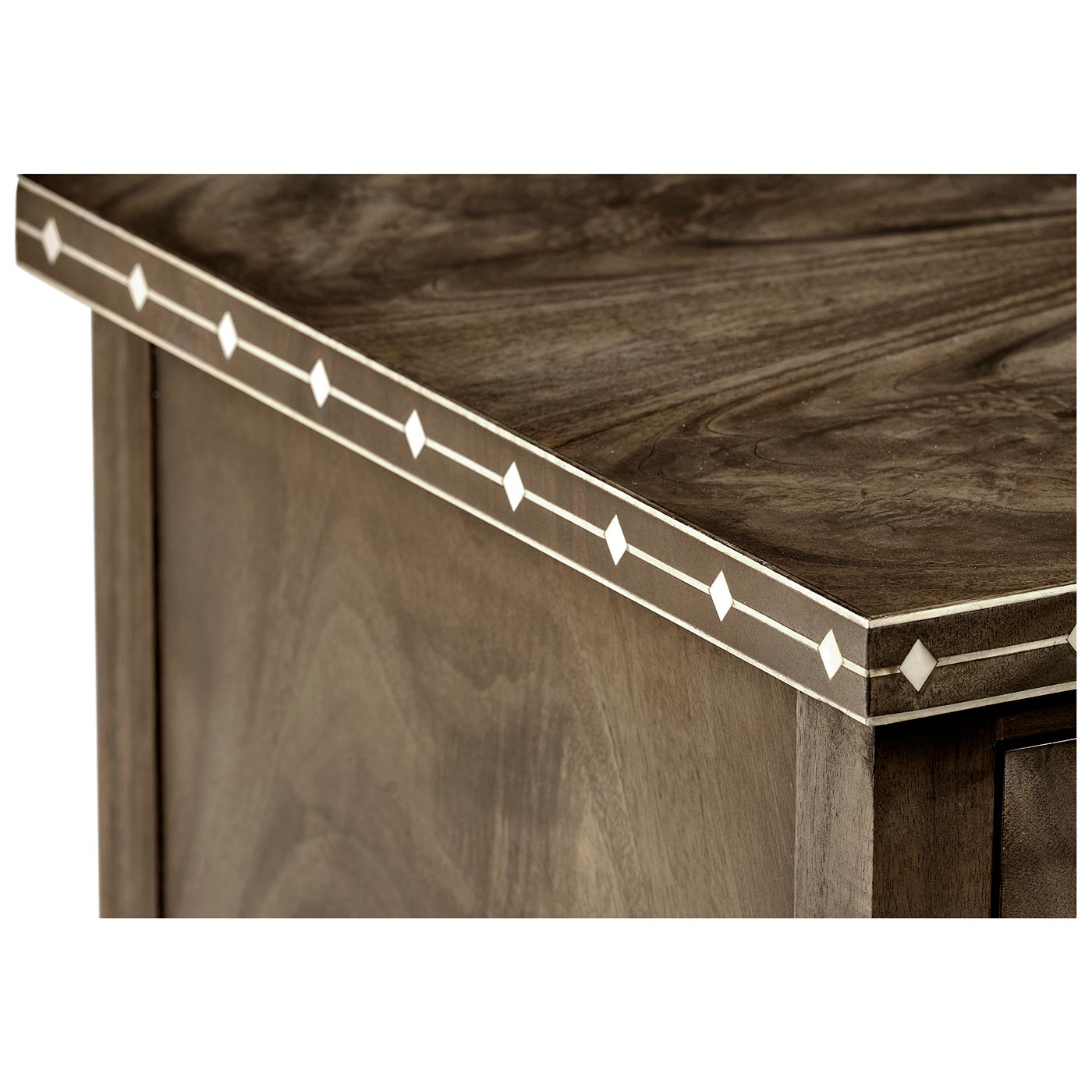 Small Bleached Mahogany Chest of Drawers with Bone Inlay