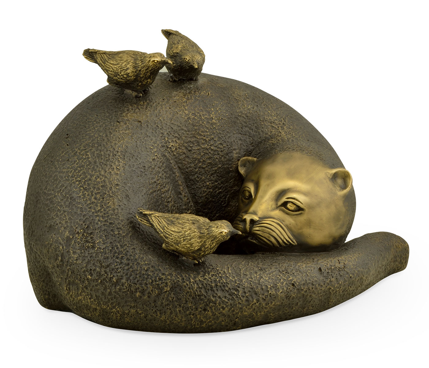 Antique Black Brass Otter