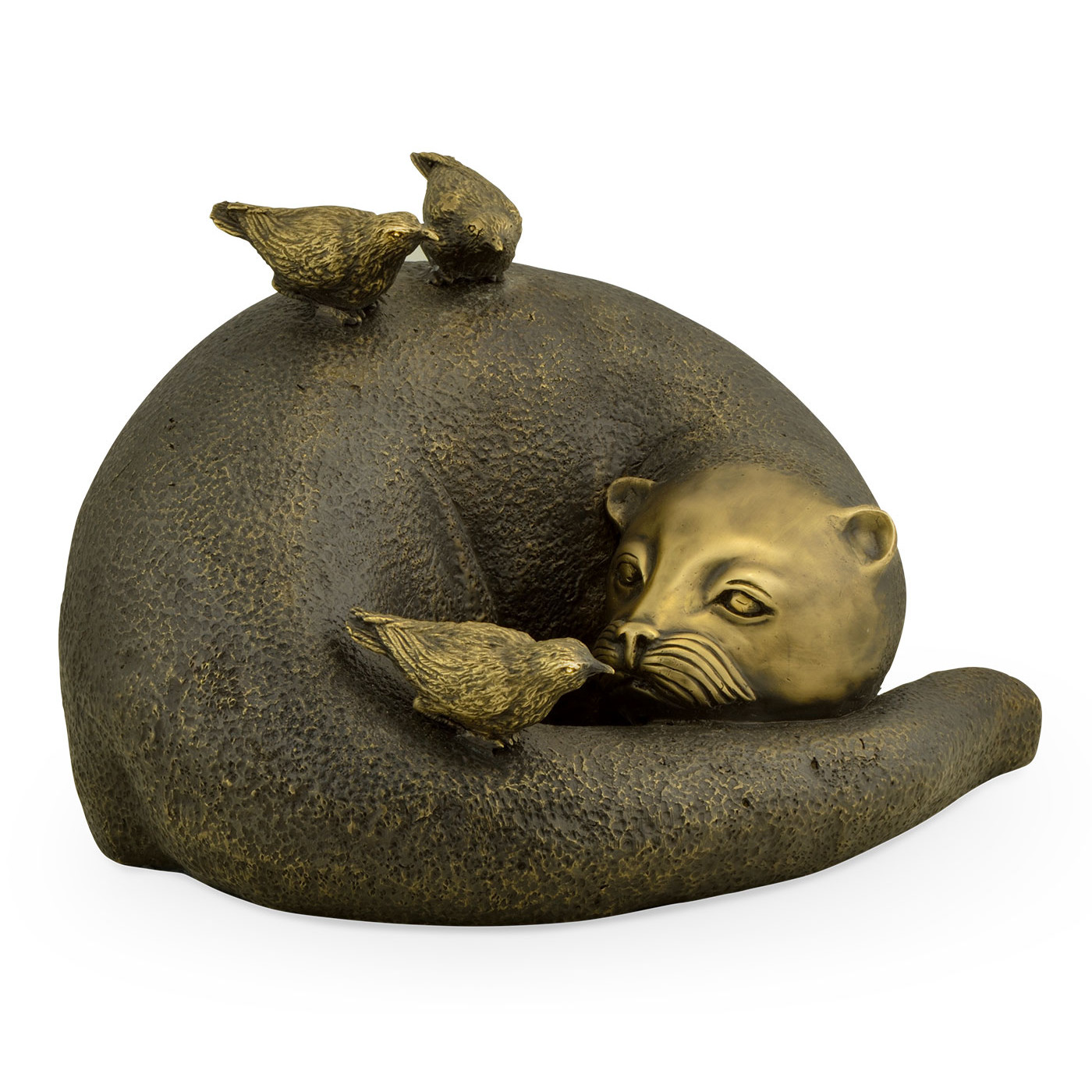 Antique Black Brass Otter