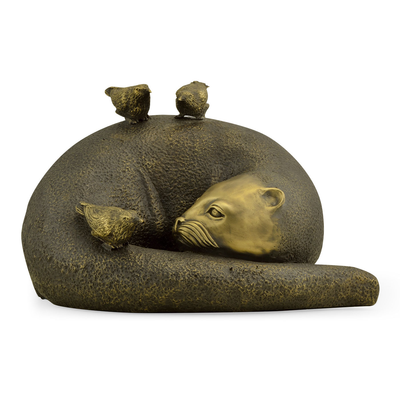 Antique Black Brass Otter