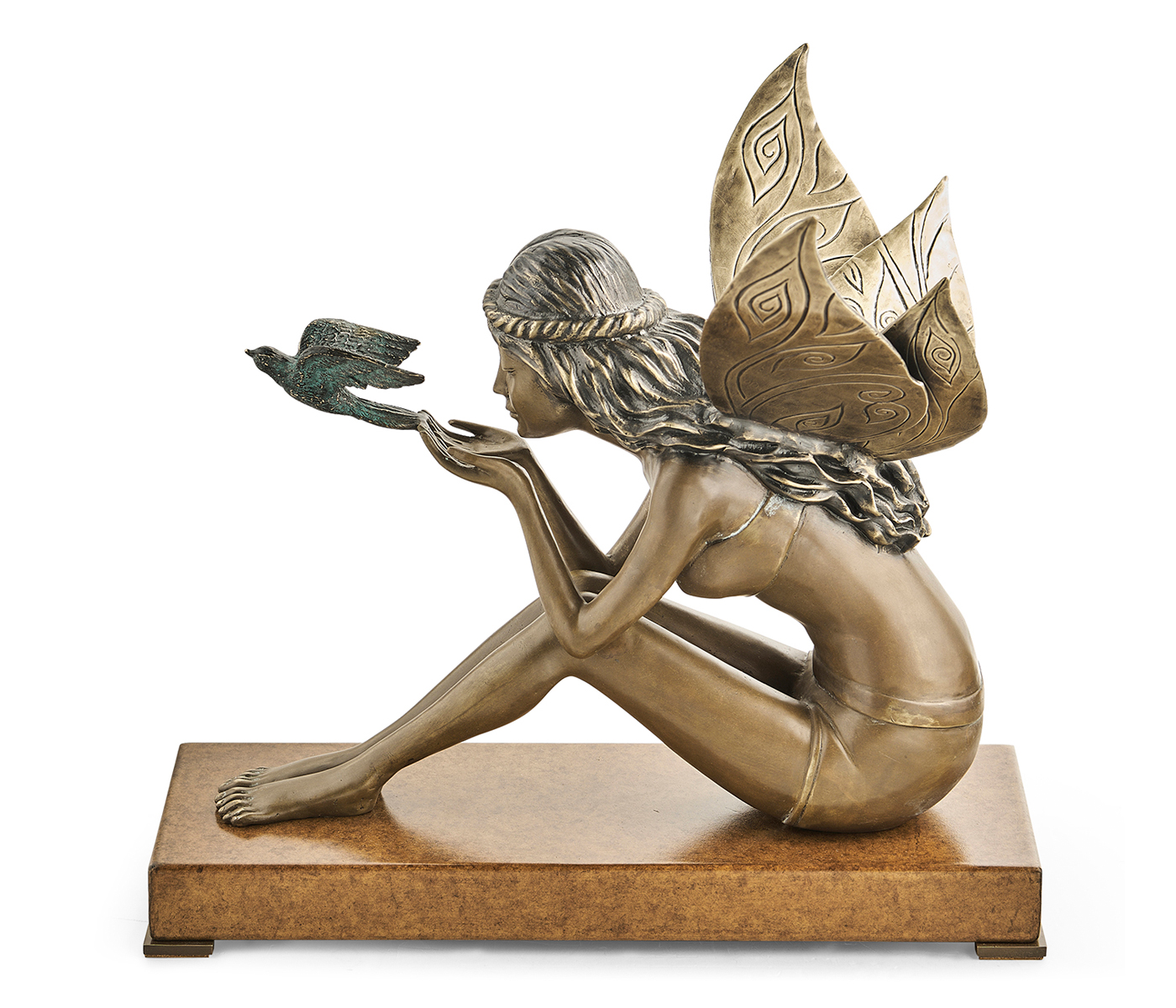 Antique Light Brown Brass Fairy