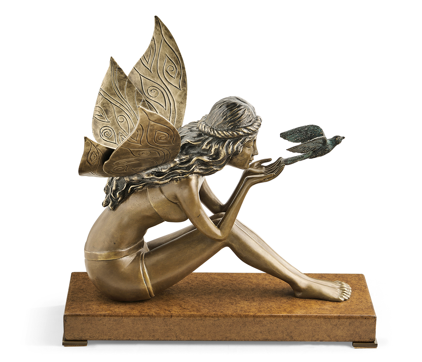 Antique Light Brown Brass Fairy