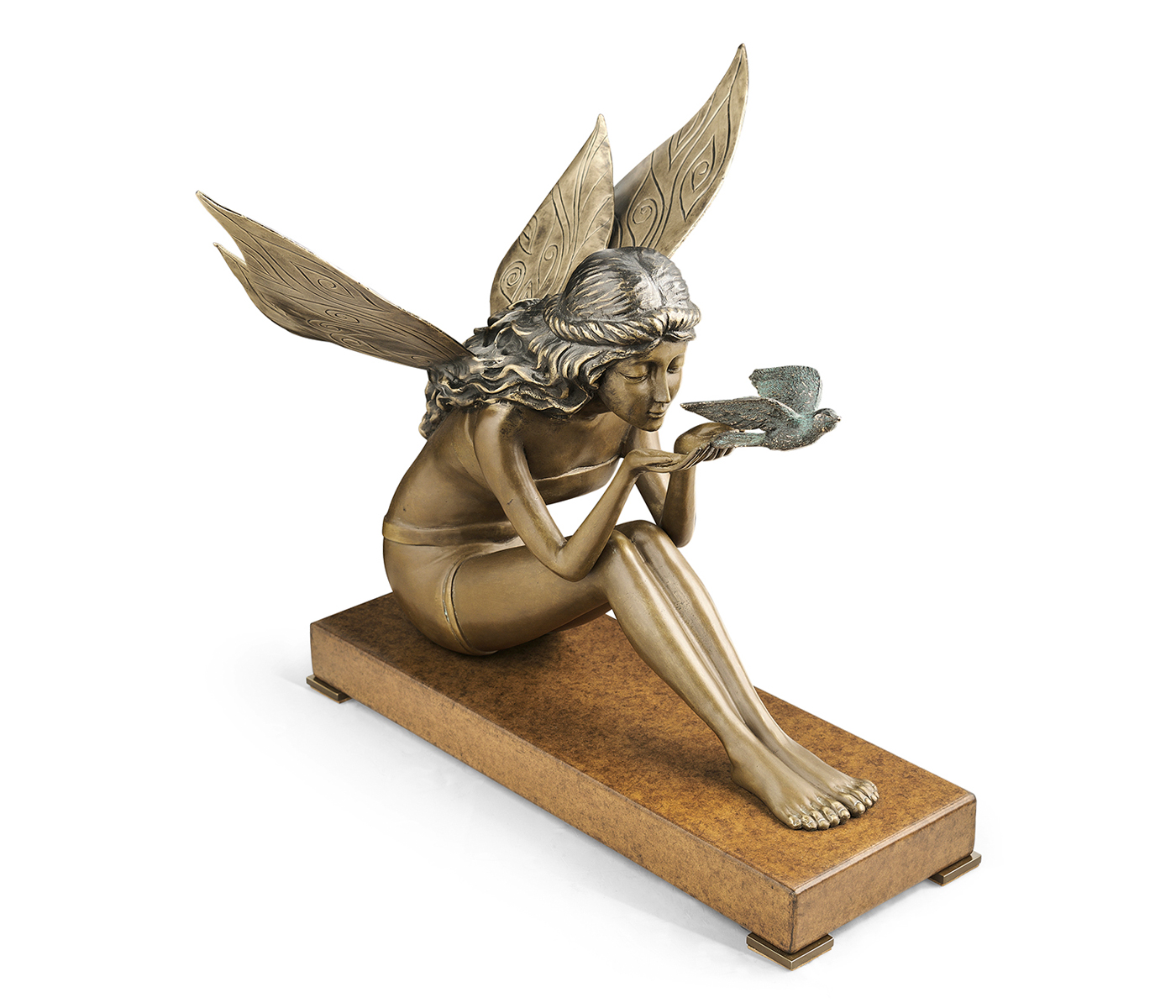 Antique Light Brown Brass Fairy