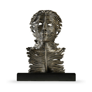 Antique Dark Bronze Mask Sculpture