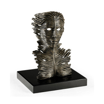 Antique Dark Bronze Mask Sculpture