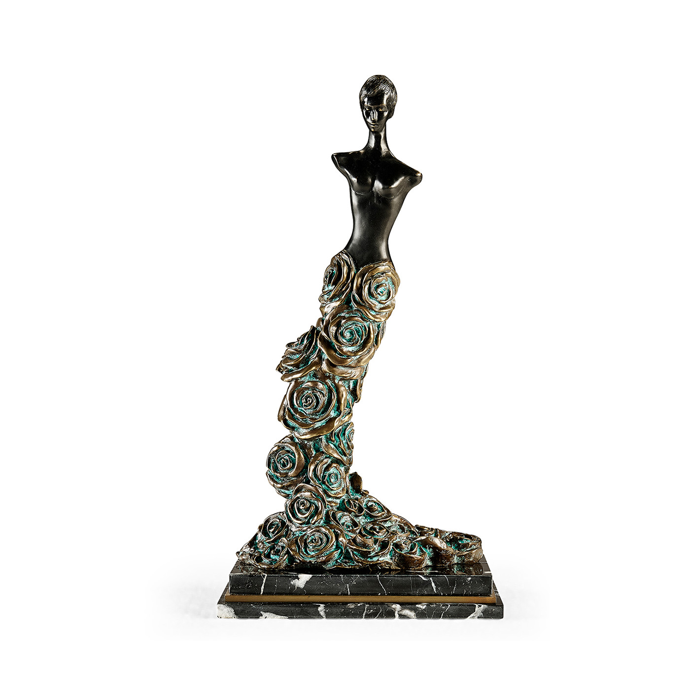 Antique Light Brown Brass Mod Statue