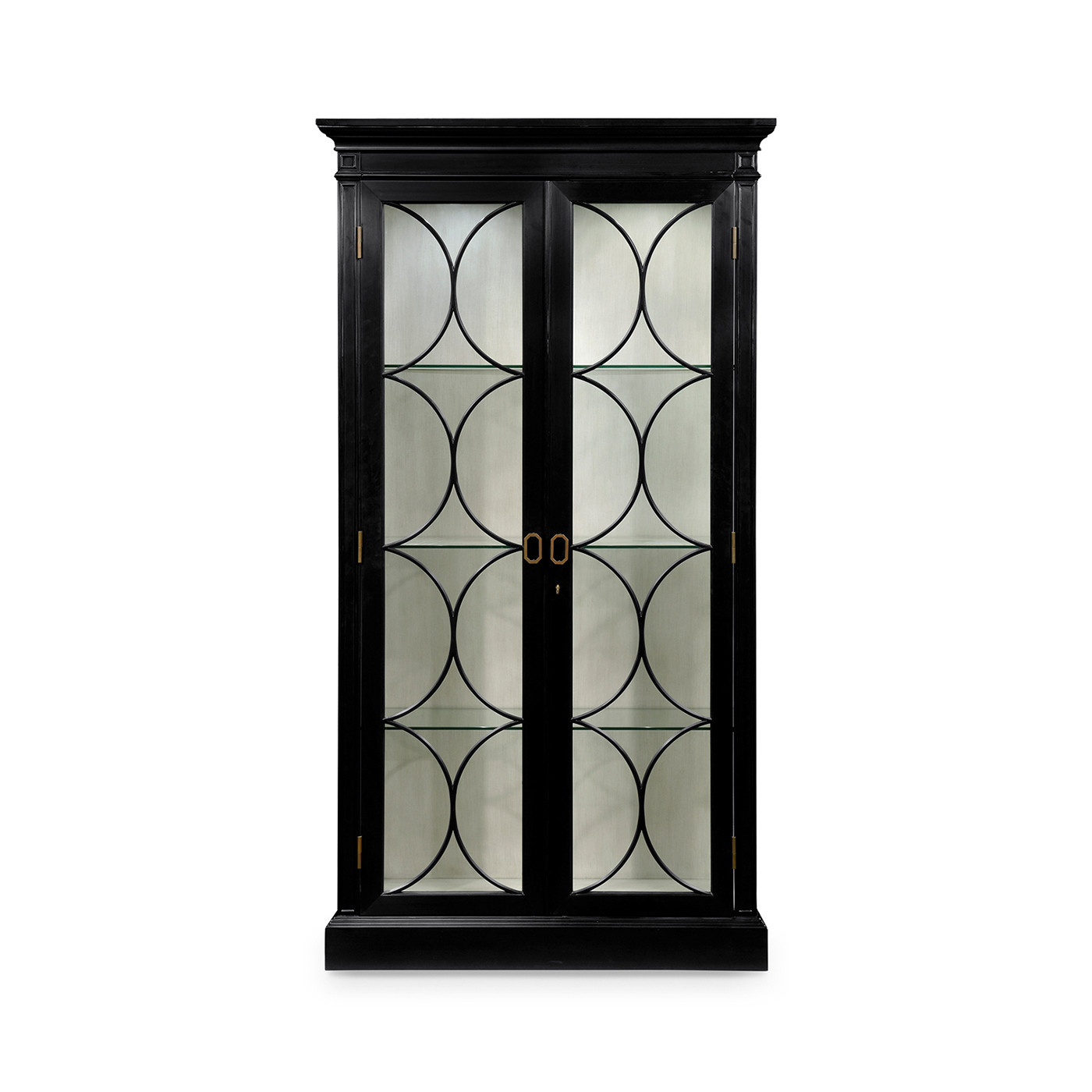 Formal Black Display Cabinet
