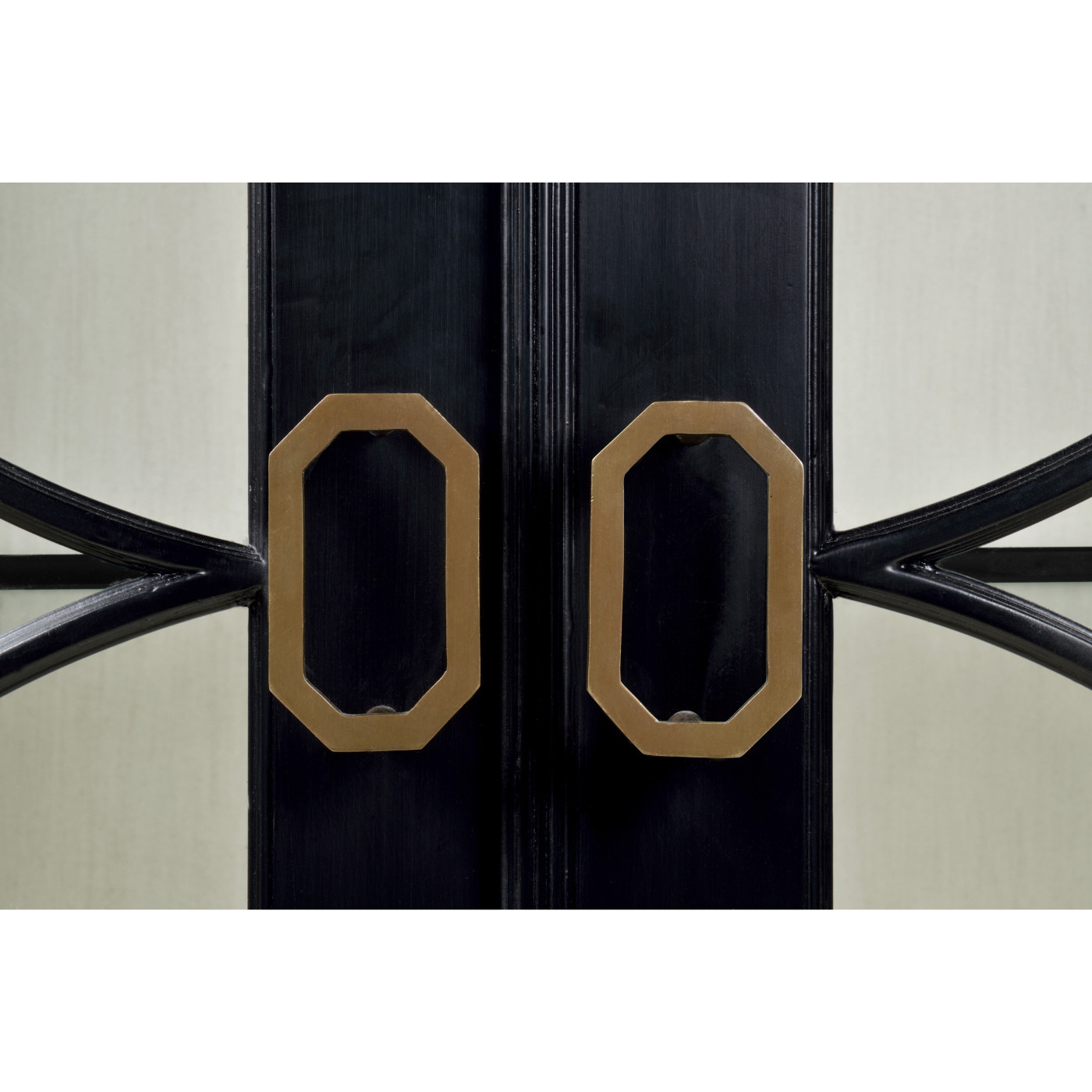 Formal Black Display Cabinet