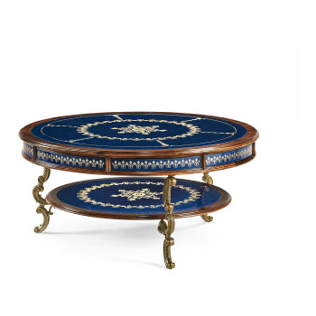 Lapis Blue Round Coffee Table