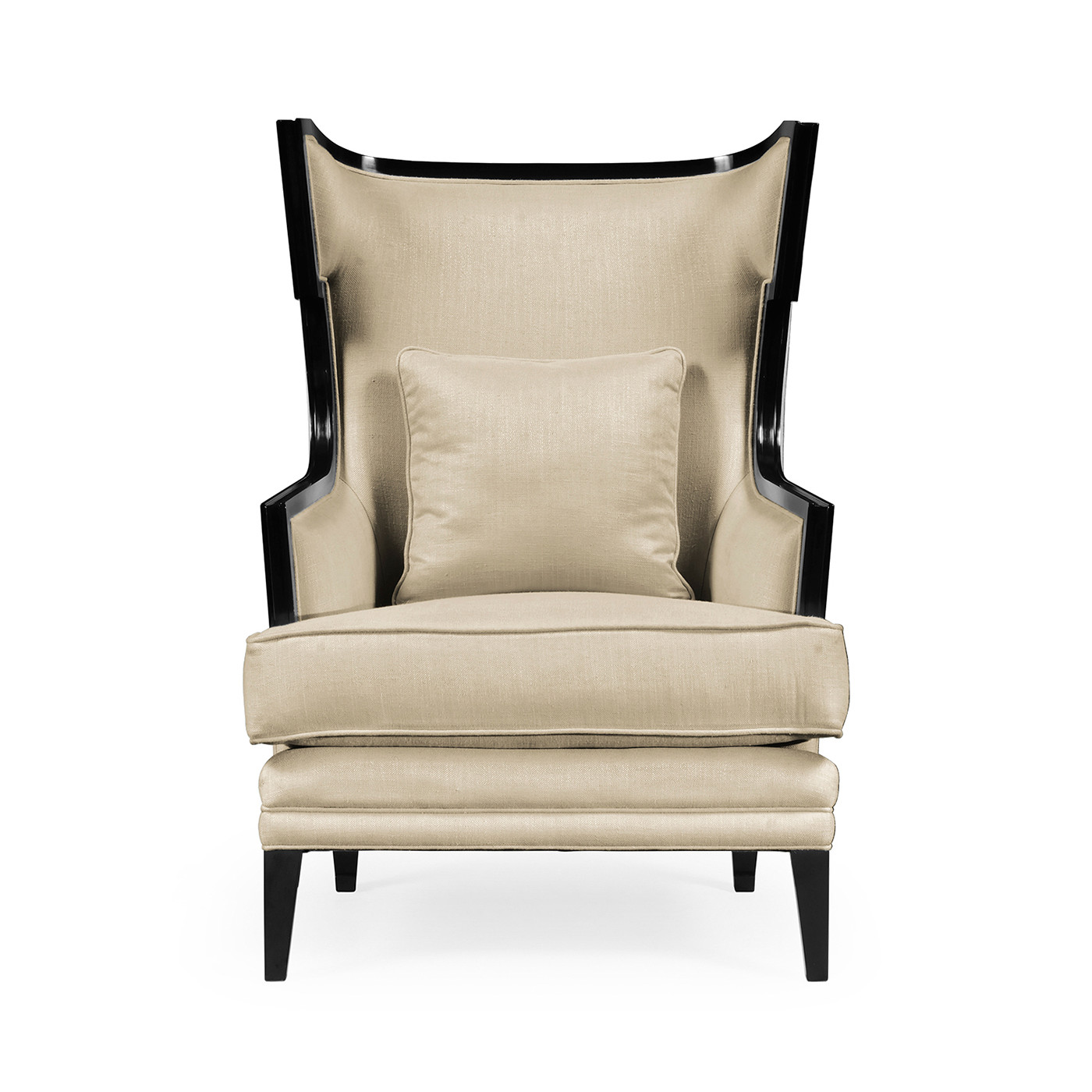 Biedermeier Greek Key Black Occasional Chair