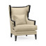 Biedermeier Greek Key Black Occasional Chair