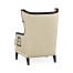Biedermeier Greek Key Black Occasional Chair