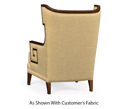 Biedermeier Greek Key Walnut Occasional Chair