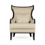 Biedermeier Greek Revival Formal Black Occasional Chair