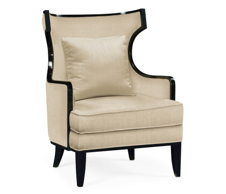Biedermeier Greek Revival Formal Black Occasional Chair