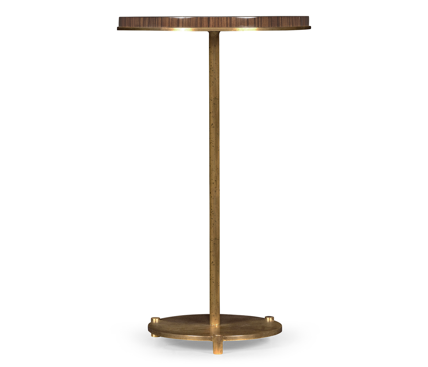 Small Round Dark Santos & Brass Wine table