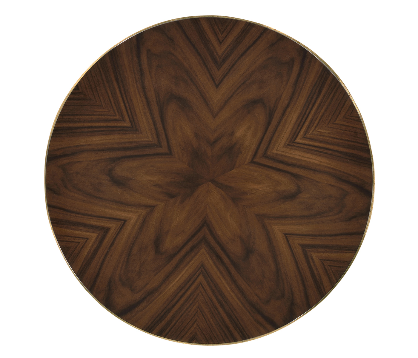 Small Round Dark Santos & Brass Wine table